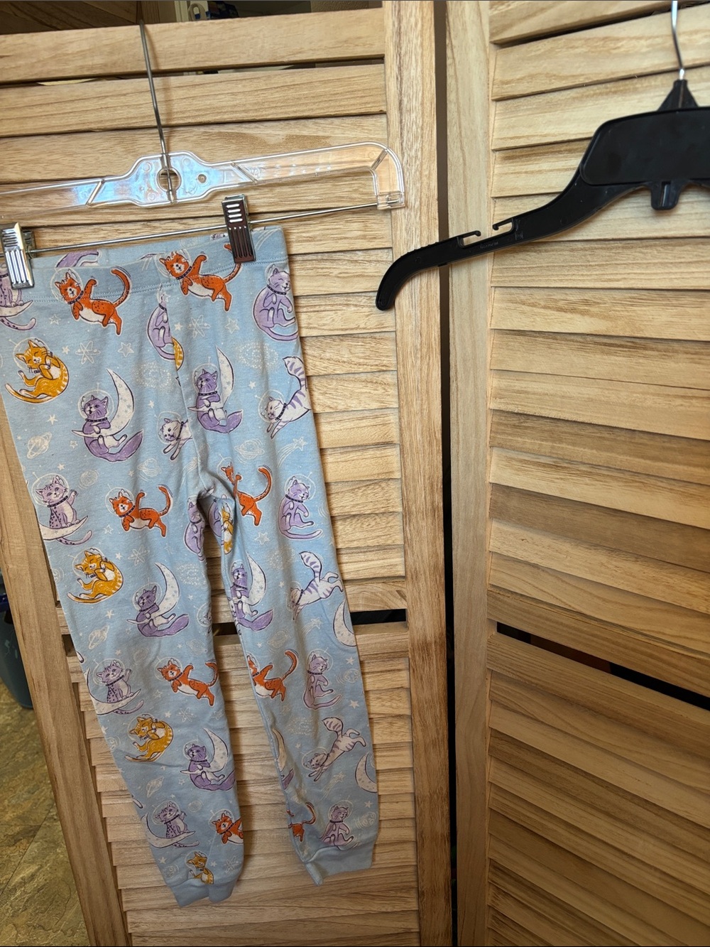 Members Mark Pajama Pants with Cat & Moon Print - Light Blue 6